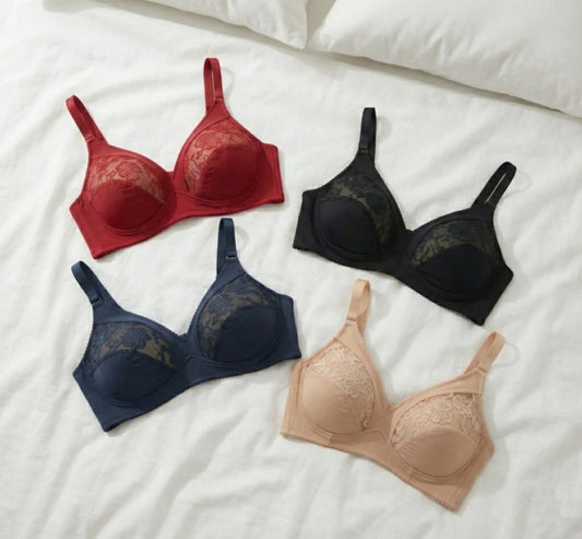 Premium Half Net Jersey Bra Soft Imported Fabric