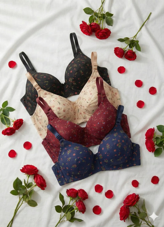 Women’s Daily Comfort Bra Structured Cups with Adjustable Straps