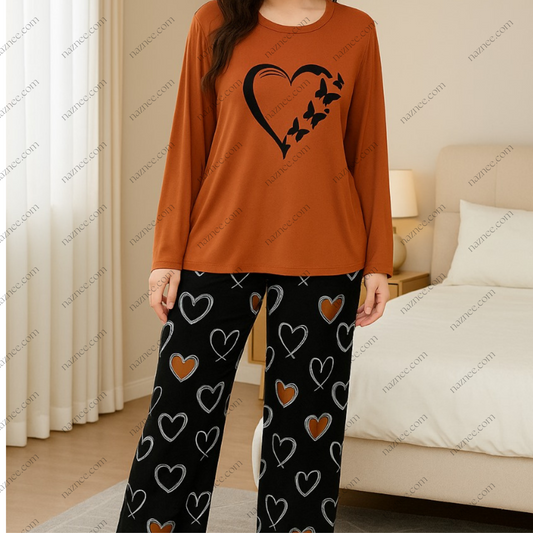 Fluttering Hearts" Cozy Pajama & Lounge Set
